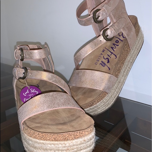 Blowfish Shoes - (New) Rose Gold Platform Sandals